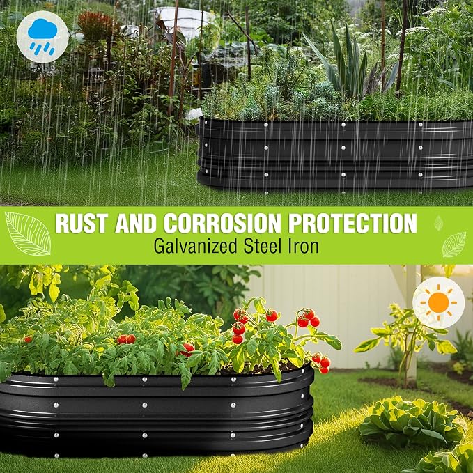 WORKPRO 2PK 4x2x1ft Outdoor Galvanized Raised Garden Bed Kit, Rust & Corrosion - Image 4