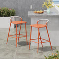 Christopher Knight Home Hearth 29.5" H Patio Barstools Set of 2, Aluminum Frame by ChristopherKnightHome