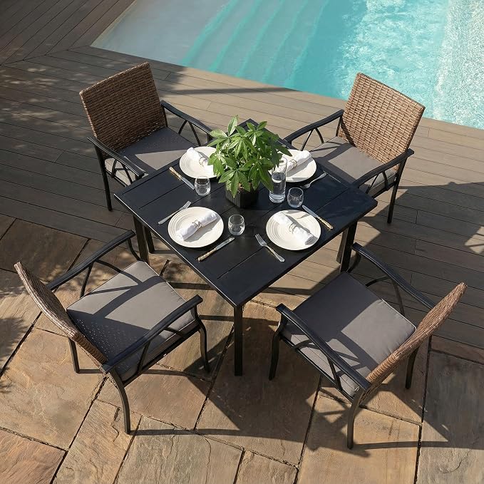 5-Piece Patio Dining Set for 4, Outdoor Dining Set - Image 8