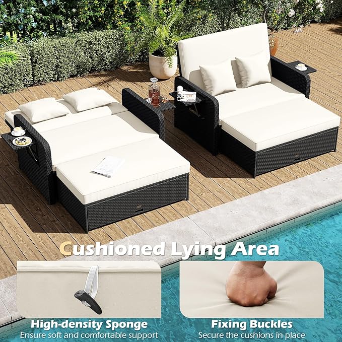 Tangkula Patio Rattan Daybed - Image 3