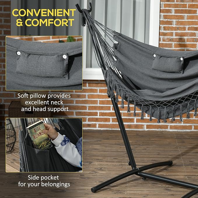 Outsunny Patio Hammock Chair - Image 4