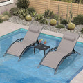 PURPLE LEAF Patio Oversized Chaise Lounge Chair Set by PURPLELEAF
