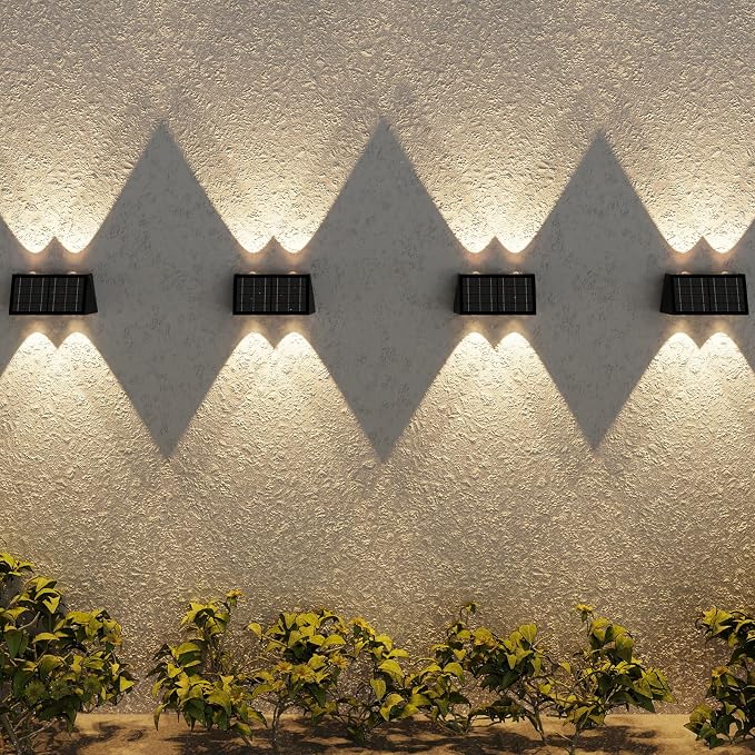 8-Pack Solar Fence Lights, Up & Down Lighting, 50LM/25LM 4 Modes, IP65 - Image 9