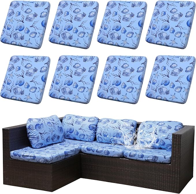 Outdoor Cushion Covers Set, Replacement by SUKAIKEQA