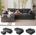 MAXYOYO 104" L Shaped Modular Sectional Sofa by MAXYOYO