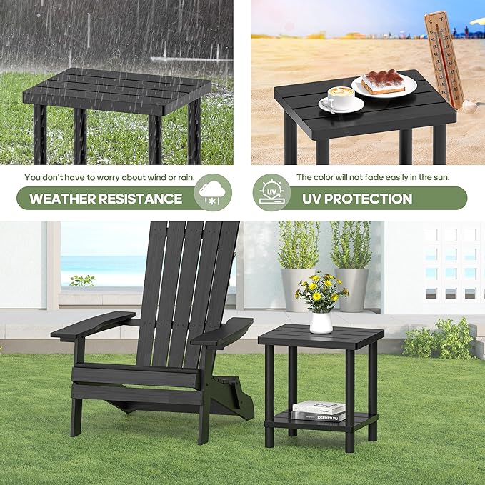 Outdoor Side Table, 2-Tier Small Outdoor Table - Image 6