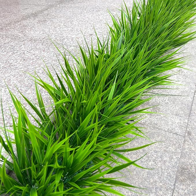 alyptus Artificial Grass Outdoor 12 Bundles Fake Plants Outside Green Onion - Image 7