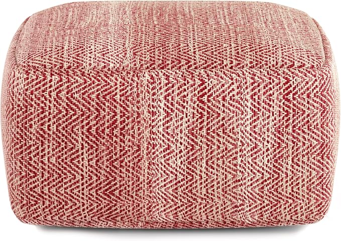 SIMPLIHOME Nate Square Pouf - Image 4