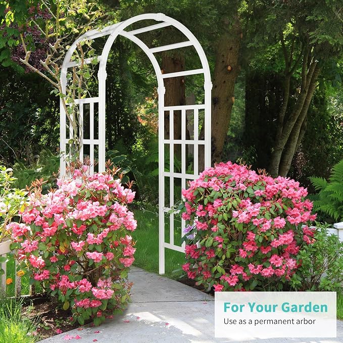 VINGLI Vinyl Garden Arbor, PVC Wedding Arch - Image 7