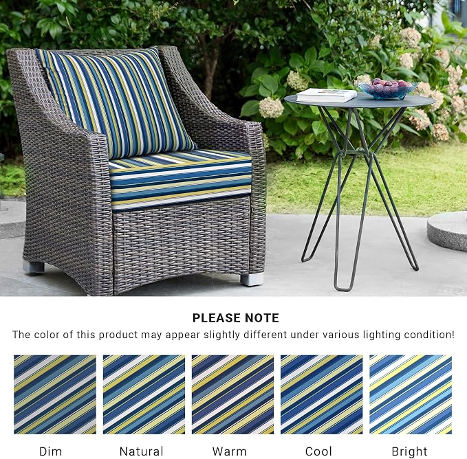 Outdoor Cushions for Patio Furniture, Outdoor Seat Cushion Set 24 x 24 x 5.75 - Image 7