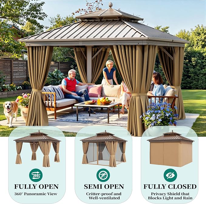 YITAHOME 10x10ft Hardtop Gazebo - Image 5