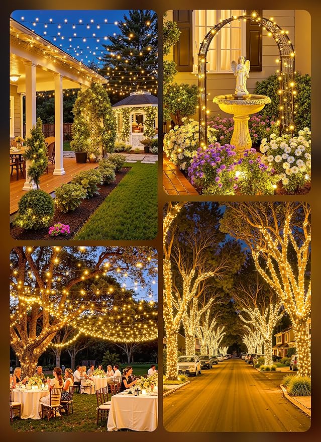 Brightown 2 Pack Solar String Lights Outdoor Waterproof, 80FT 200 LED Solar - Image 6