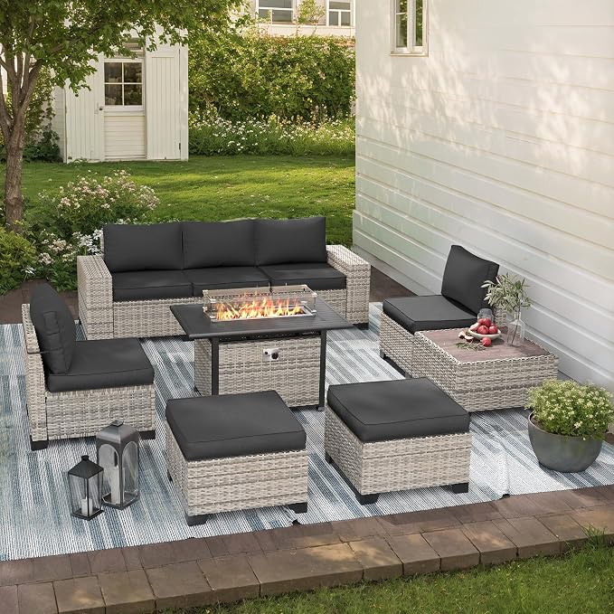 9-Piece Outdoor Patio Furniture Set by MuphyersPatioFurniture