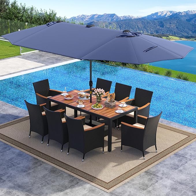 Tangkula 11 Pieces Patio Dining Set - Image 3
