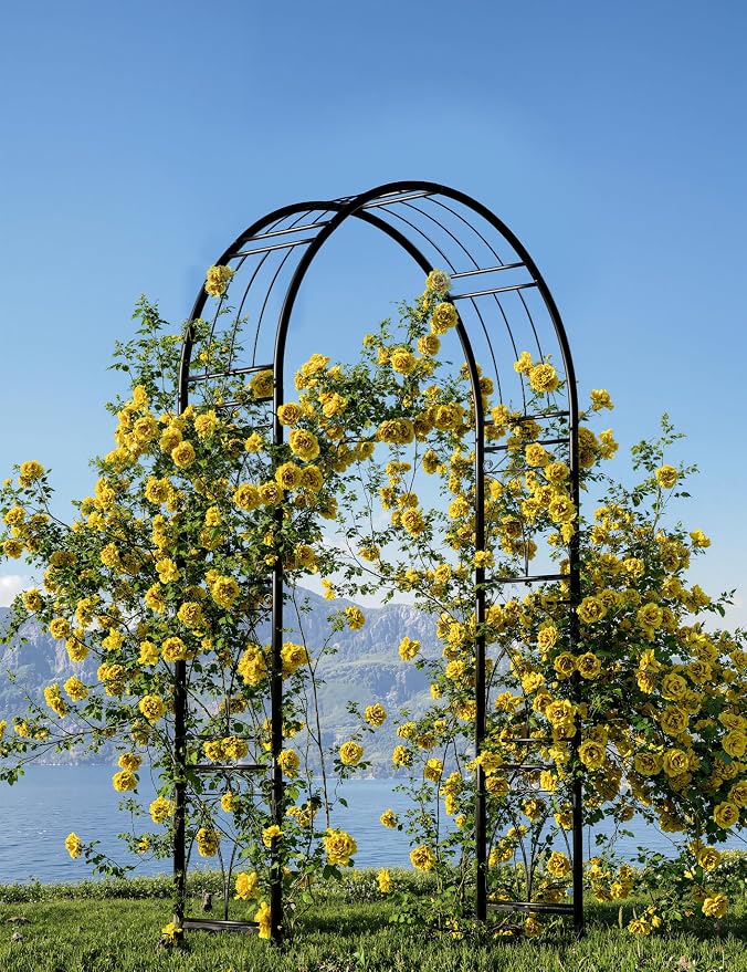7.8Ft Metal Garden Arch Trellis - Image 4