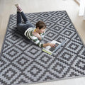 SAND MINE Waterproof Outdoor Rug 4x6 ft, Reversible Mats, Modern Area Rug by SANDMIND
