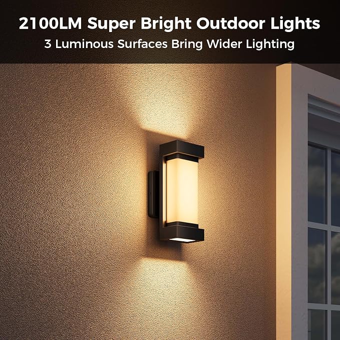 XMCOSY+ Outdoor Wall Lights, 2100LM Smart LED Porch Lights Outdoor, RGBCW - Image 3