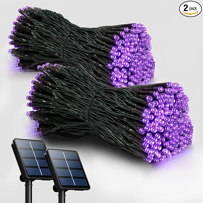 2 Pack Solar Christmas Lights Outdoor, 72FT 200 LED Solar String Lights by SelarlytLighting