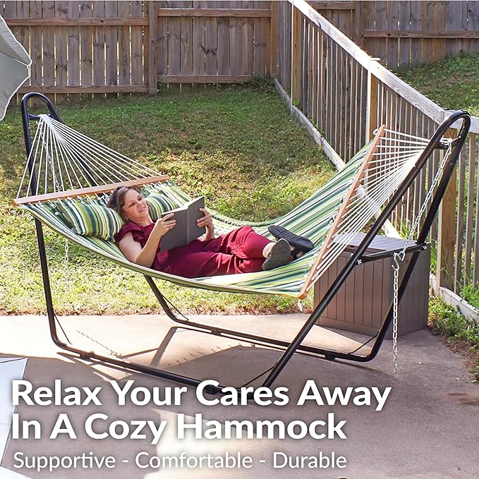 Sunnydaze Quilted Outdoor Hammock - Image 4