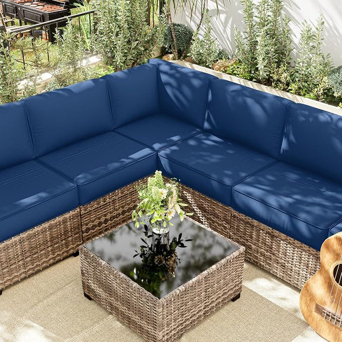 14 Pcs Outdoor Cushion Slipcovers Patio Cushion Covers Replacement Waterproof - Image 6