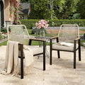 Patio Wicker Chair Sets of 2, Outdoor Dining Chairs by MIXPATIO