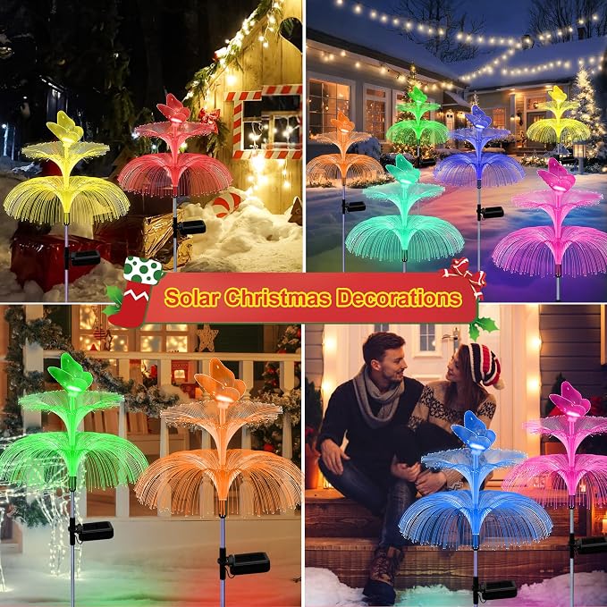 4 Pack Solar Garden Lights, Gardening Birthday Gifts - Image 5