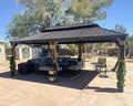 PURPLE LEAF 13' X 20' Outdoor Hardtop Gazebo Patio Wide Aluminum Frame by PURPLELEAF