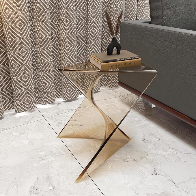 LeisureMod 15.75" Stackable Weather-Resistant Plastic Triangular Side Table - Image 4