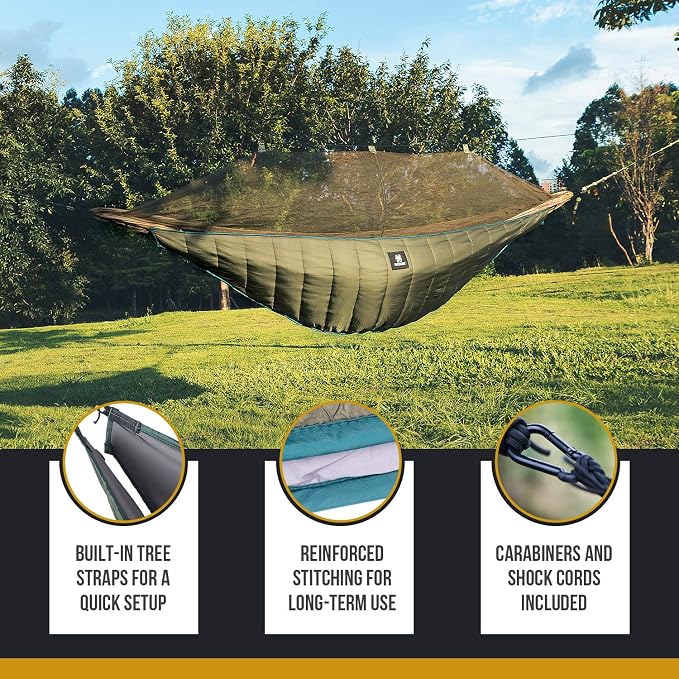 OneTigris Night Protector Ultralight Hammock Underquilt, Full Length Camping - Image 3