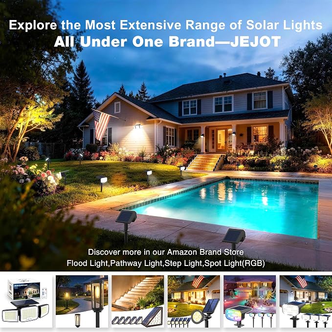 Solar Security Light Outdoor Super Bright LED, Motion Sensor Flood Light - Image 8