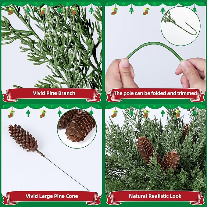 Cedar Stems Artificial Norfolk Pine Branches - Image 6