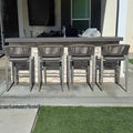 PURPLE LEAF Bar Stool Set of 4 Outdoor Barstool by PURPLELEAF