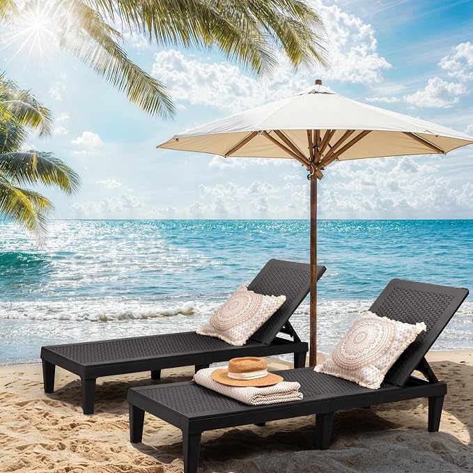 Greesum Outdoor Chaise Lounge Chairs Set of 4 - Image 4
