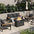 Aoxun Aluminum Outdoor Patio Furniture Set, 6-Piece Outdoor Sectional by Aoxun