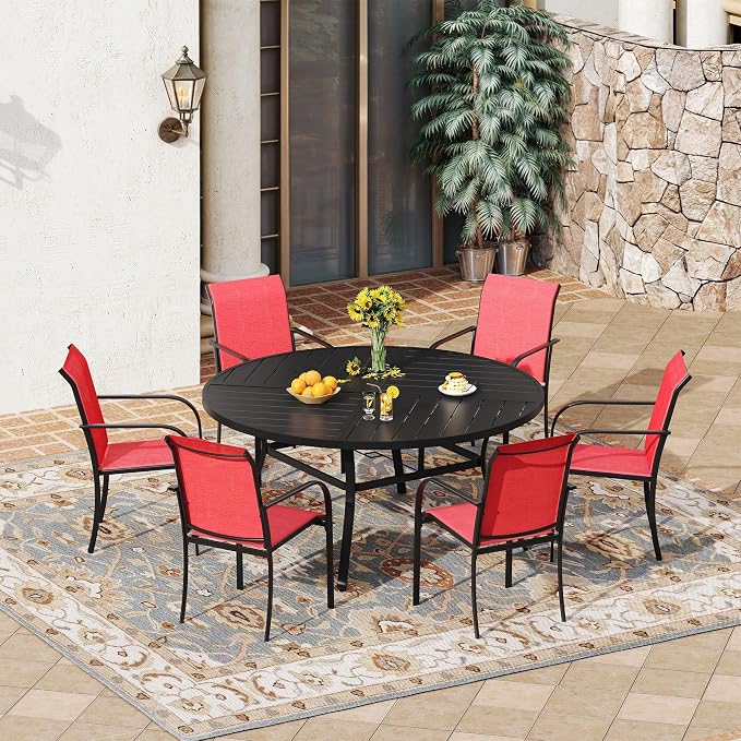 VICLLAX 7 Pieces Patio Outdoor Dining Set by HOME
