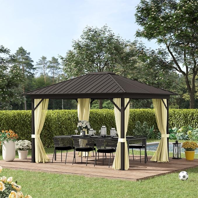 Outsunny 10' x 12' Hardtop Gazebo - Image 2