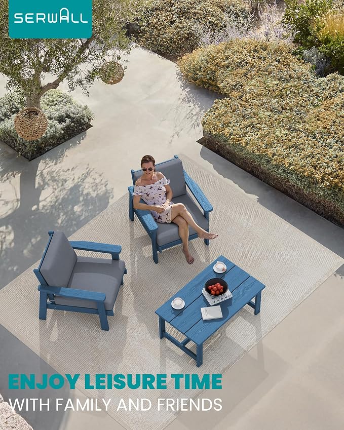 SERWALL HDPE Outdoor Couch Set of 2 - Image 9