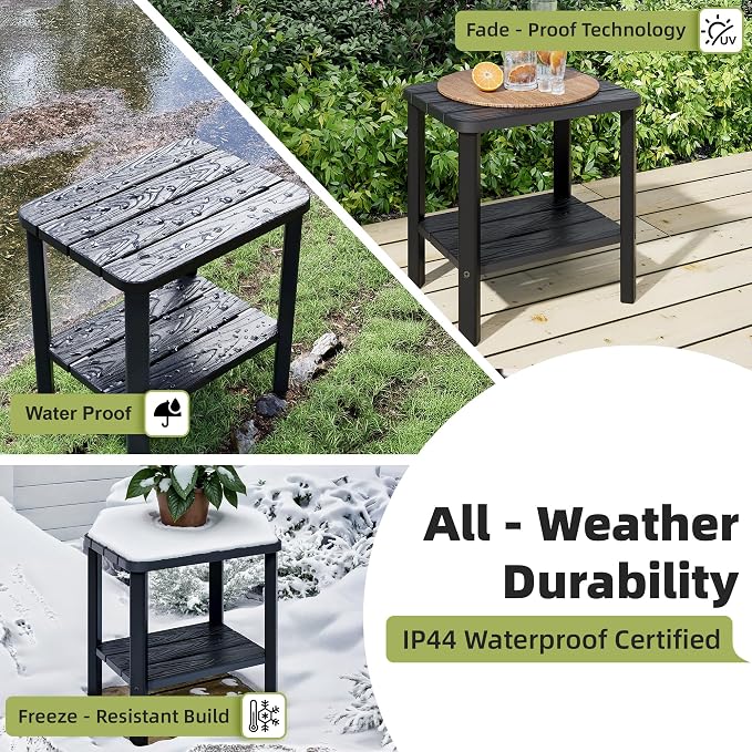 NUNU LAB Outdoor Chaise Lounge Chair Set of 3（2 of Chair and 1 of Side Table） - Image 6