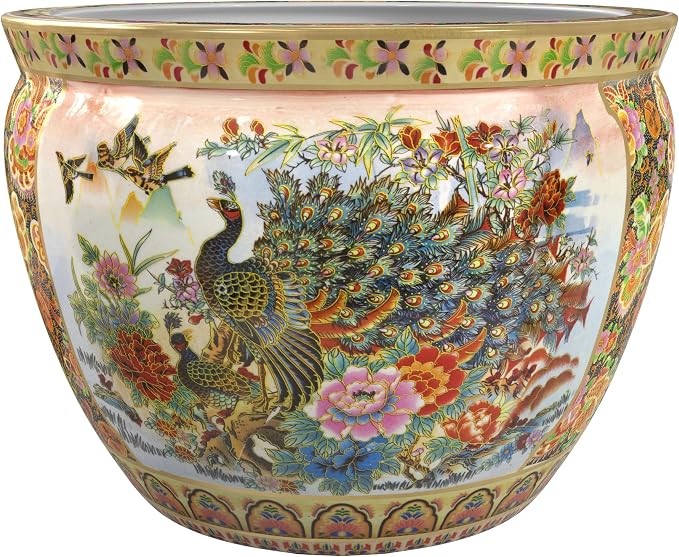 Red Lantern Large 22" Satsuma Porcelain Fishbowl Planter by RedLantern