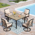 PHI VILLA 5-Piece Outdoor Dining Set, Heavy Duty Patio Table and Chairs Set by PHIVILLAThepioneerofcomfortablehouseholdsupplies