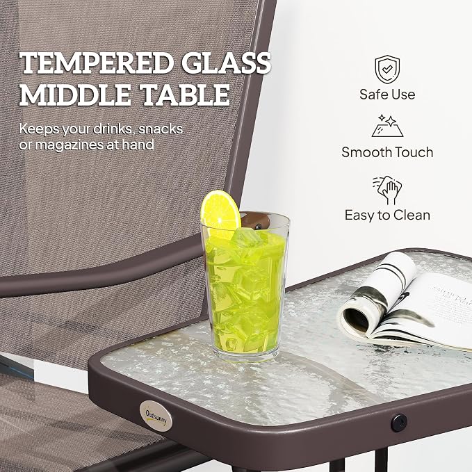 Outsunny Outdoor Glider Chairs - Image 6