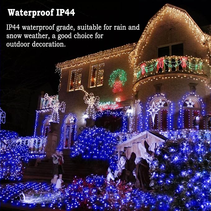 KNONEW 403ft 1000 LED String Lights Outdoor Christmas Light 8 Modes & Timer - Image 9