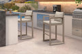 PURPLE LEAF Outdoor Bar Stools Set of 2 31 Inch Modern Aluminum Barstools by Unknown