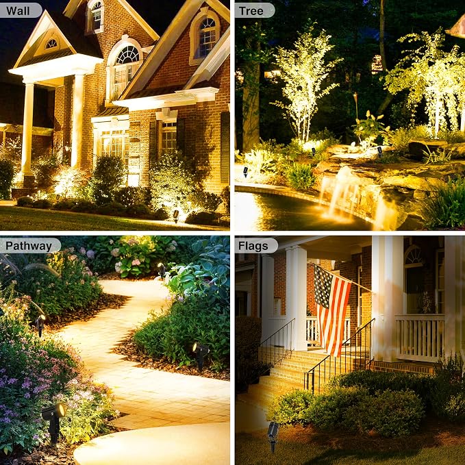 Solar Spot Lights Outdoor, Solar Landscape Spotlights IP65 Waterproof 9.8ft - Image 7