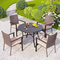 PHI VILLA 5 Piece Outdoor Dining Table Set by PHIVILLAThepioneerofcomfortablehouseholdsupplies