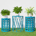 Y&M Set of 3 Nesting Metal Round Coffee Table, Side Table End Table by YM