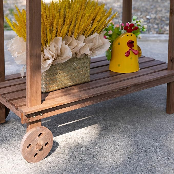 Outsunny 36" Wooden Potting Bench Work Table - Image 8