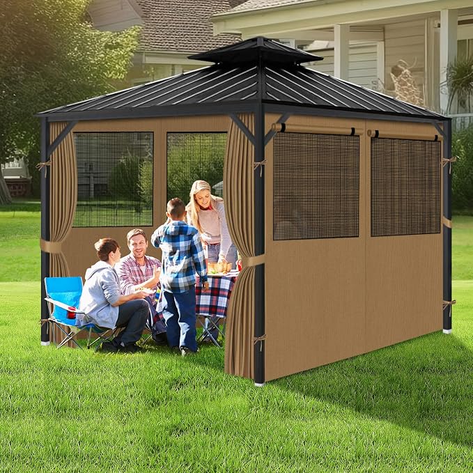 Gazebo Privacy Curtain 10'x12', Replacement Curtains - Image 6