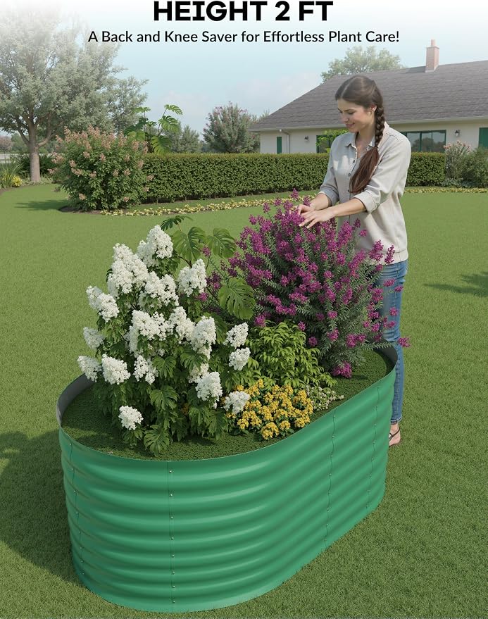 2 Pcs Raised Garden Beds Outdoor 4x2x2 ft - Image 2