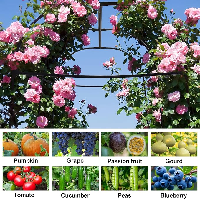 Garden Arch Trellis for Climbing Plants Outdoor 7.2 ft Height Large Tunnel - Image 2